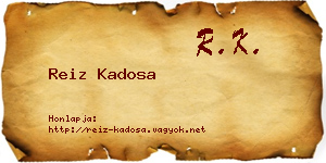 Reiz Kadosa névjegykártya